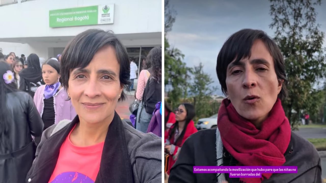 Susana Muhamad estuvo en las protestas que terminaron por vandalizar la fachada del ICBF.