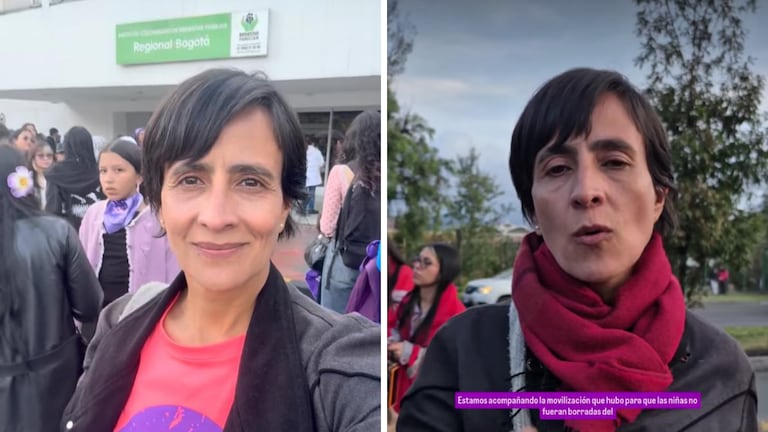 Susana Muhamad estuvo en las protestas que terminaron por vandalizar la fachada del ICBF.