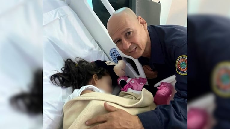 Rescate y encuentro de Sofía con el bombero