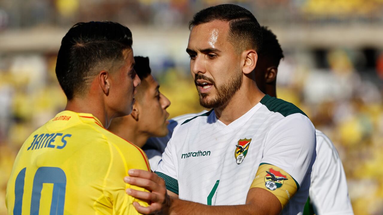 Capitanes de la Selección Colombia y Bolivia.