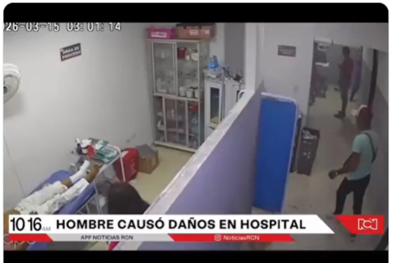 Hombre en estado de embriaguez ataca un centro hospitalario.
