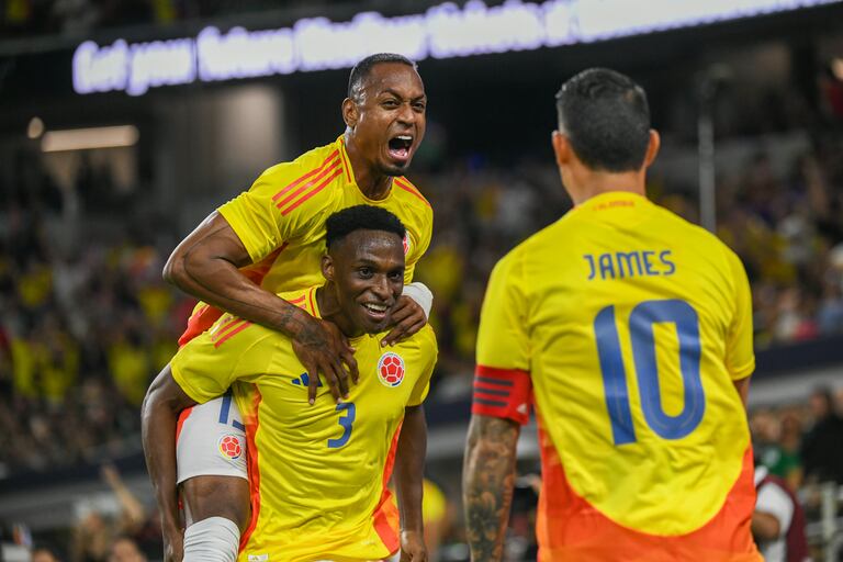 Imagen del partido amistoso entre Colombia y México, en los Estados Unidos.