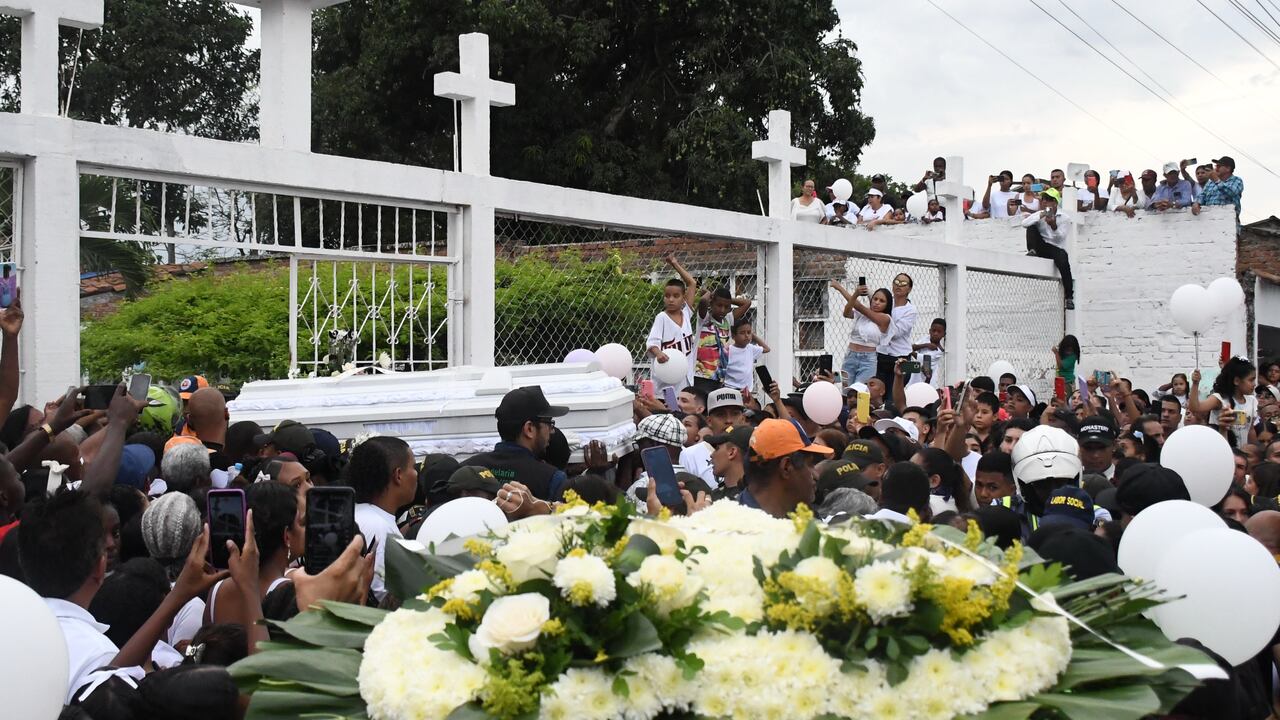 Villa Gorgona: sepelio de la niña Sofía Delgado. foto José L Guzmán. EL País
