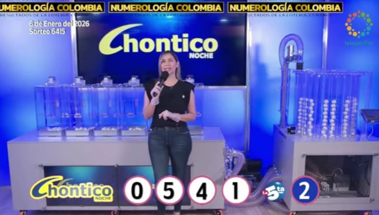 El número ganador del Chontico Noche fue 0541, mientras que la quinta cifra correspondió al número 2.