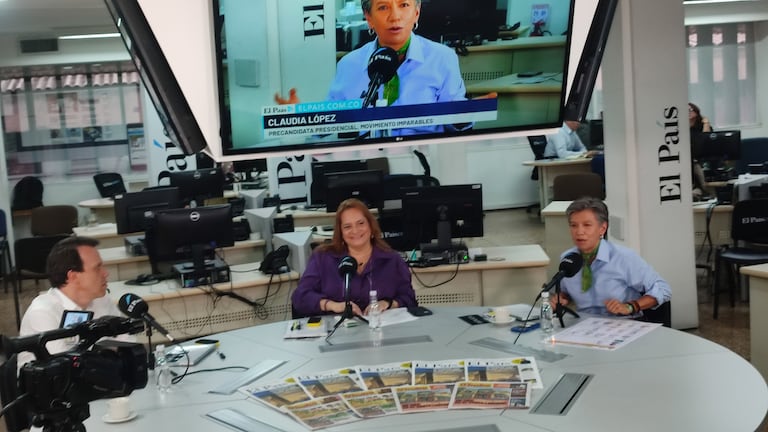 Debate presidencial diálogos por el Valle candidatos Claudia López y Leonardo Huertas