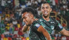 Johan Martínez celebra tras marcar el primer tanto de la victoria del Deportivo Cali contra Llaneros de Villavicencio por la fecha 9 del segundo semestre de la Liga Colombiana 2026.