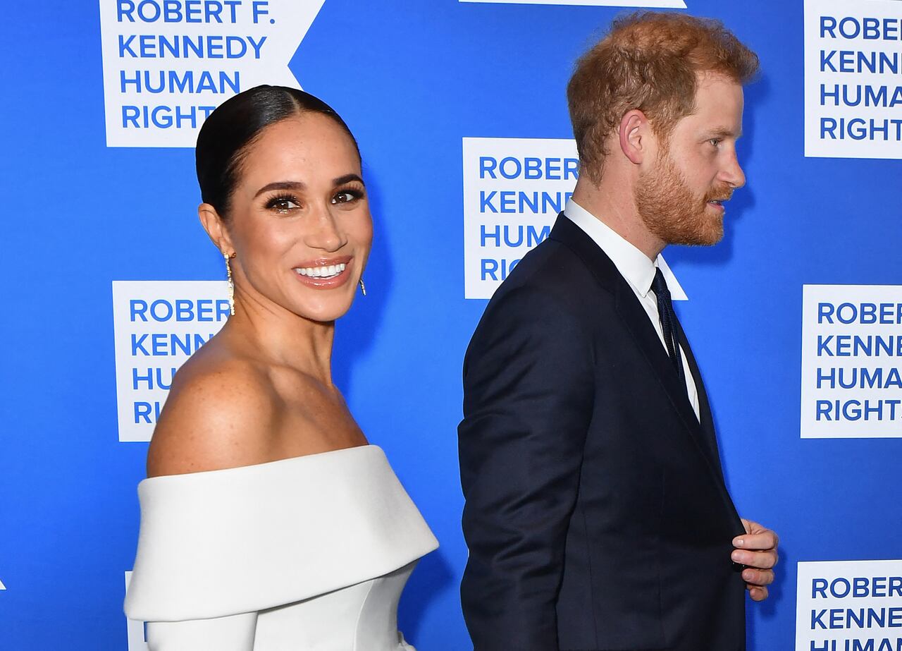 Meghan Markle, esposa del príncipe Enrique, vuelve a la pantalla gigante. (Foto ANGELA WEISS / AFP)