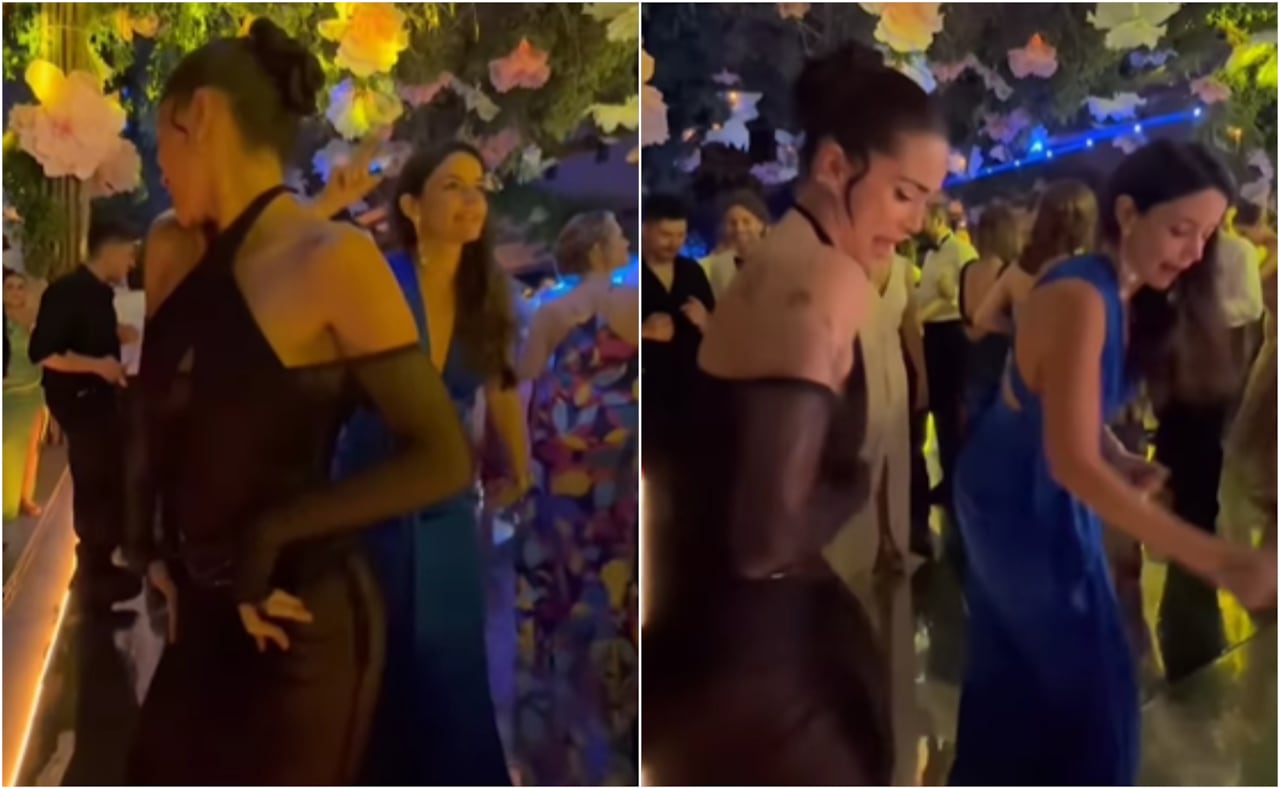Maleja Restrepo y Greeicy compartieron en la boda de Gabriela Tafur y Esteban Santos y se robaron las miradas.