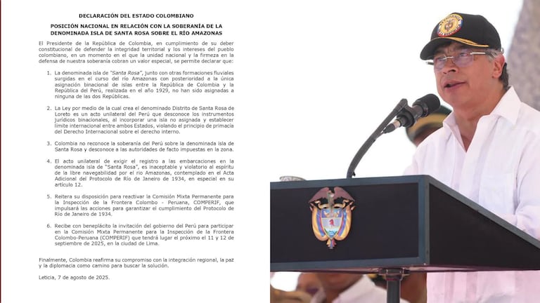 Esta es la declaración de Estado que emitió el presidente Gustavo Petro desde Leticia, en relación con la soberanía de la Isla Santa Rosa.