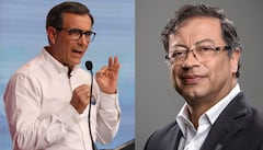El general (r) Jorge Luis Vargas y el presidente Gustavo Petro.