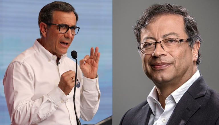 El general (r) Jorge Luis Vargas y el presidente Gustavo Petro.