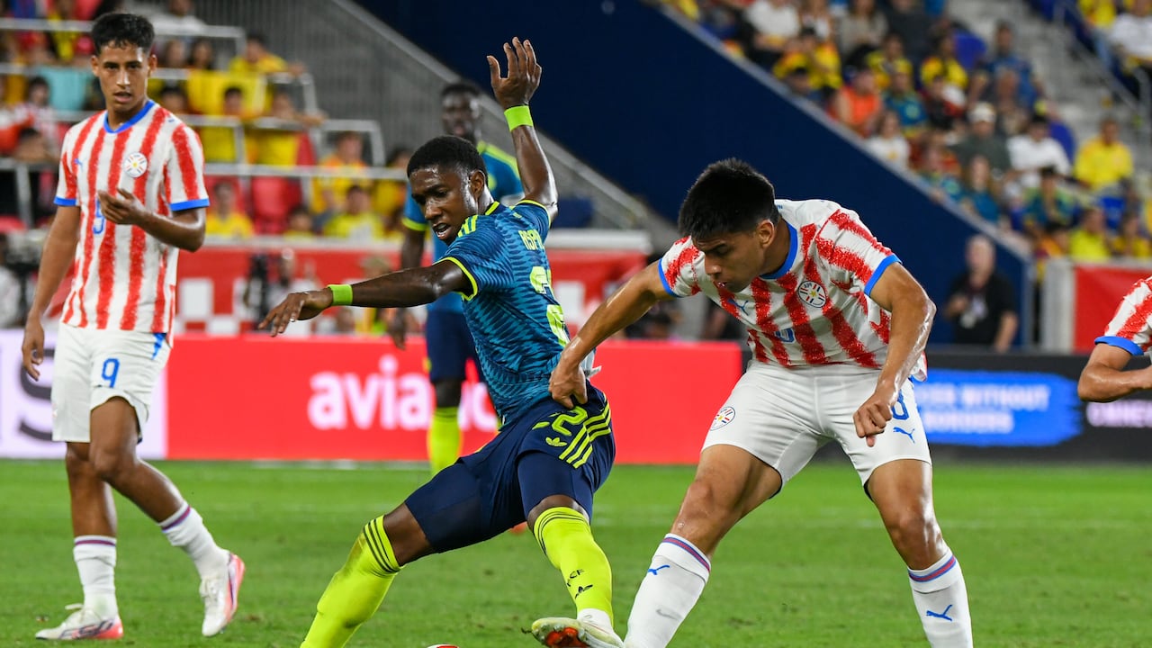 Partido amistoso entre Colombia y Paraguay en Harrison, New Jersey.