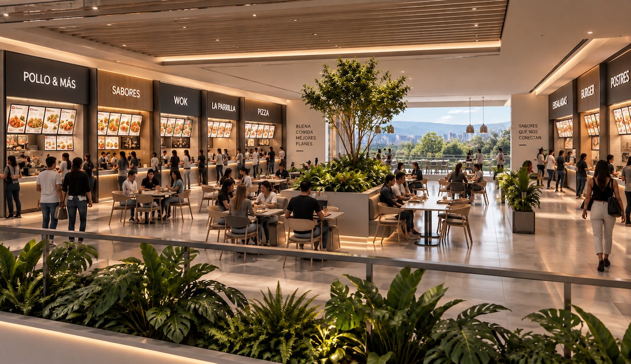 Mall Panamericana contará con una amplia plazoleta de comidas con reconocidas marcas.
