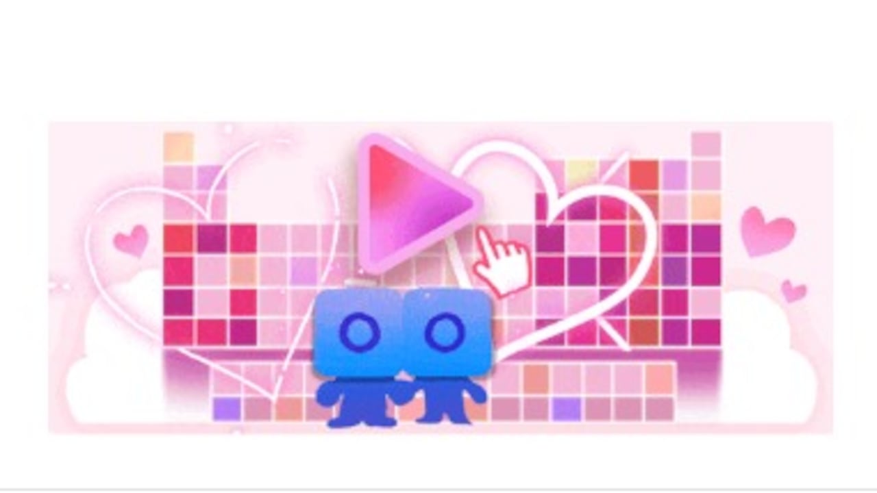 Google se vistió de 'San Valentín'.
