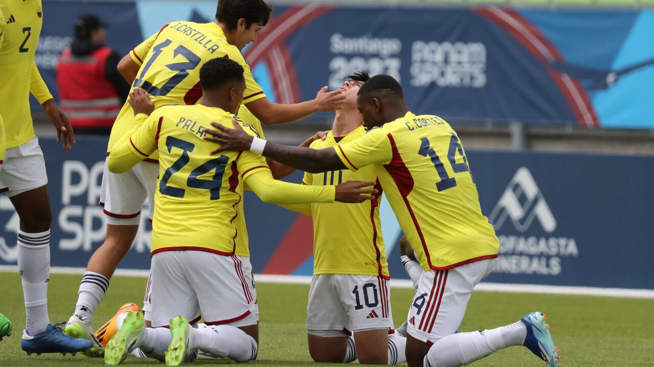 Imagen del partido entre Colombia y Honduras por la fecha 1 del grupo B de los Juegos Panamericanos de Santiago 2023.