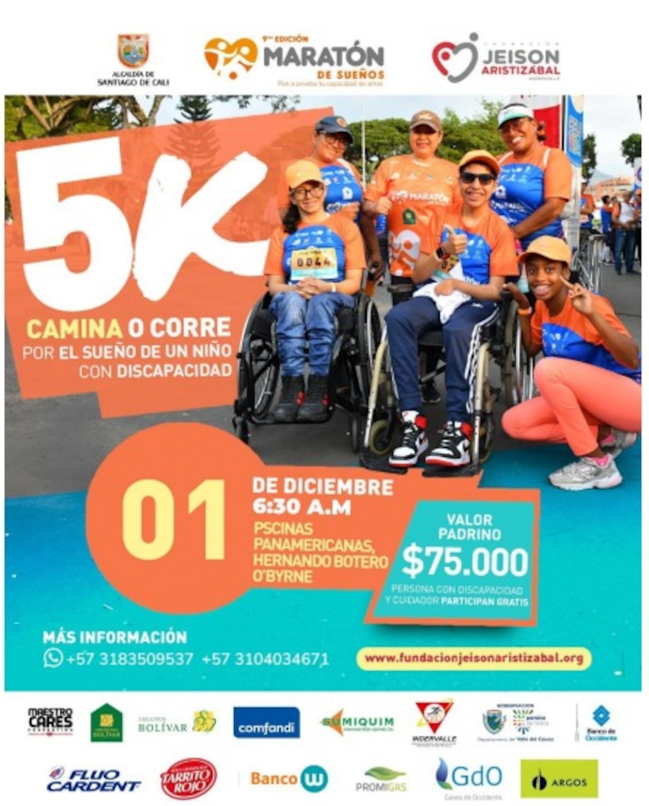 La carrera recreativa "Maratón de sueños 5k" es una actividad deportiva única en su tipo, pensada para fomentar la inclusión y la participación de personas con discapacidad