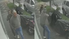En el video se observa el momento en que el ciudadano se voltea y forcejea con el ladrón.
