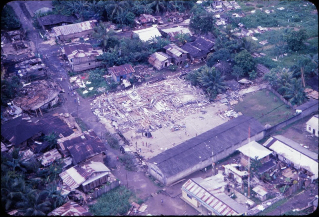 Tsunami ocurrido en el Pacífico colombiano hace 45 años