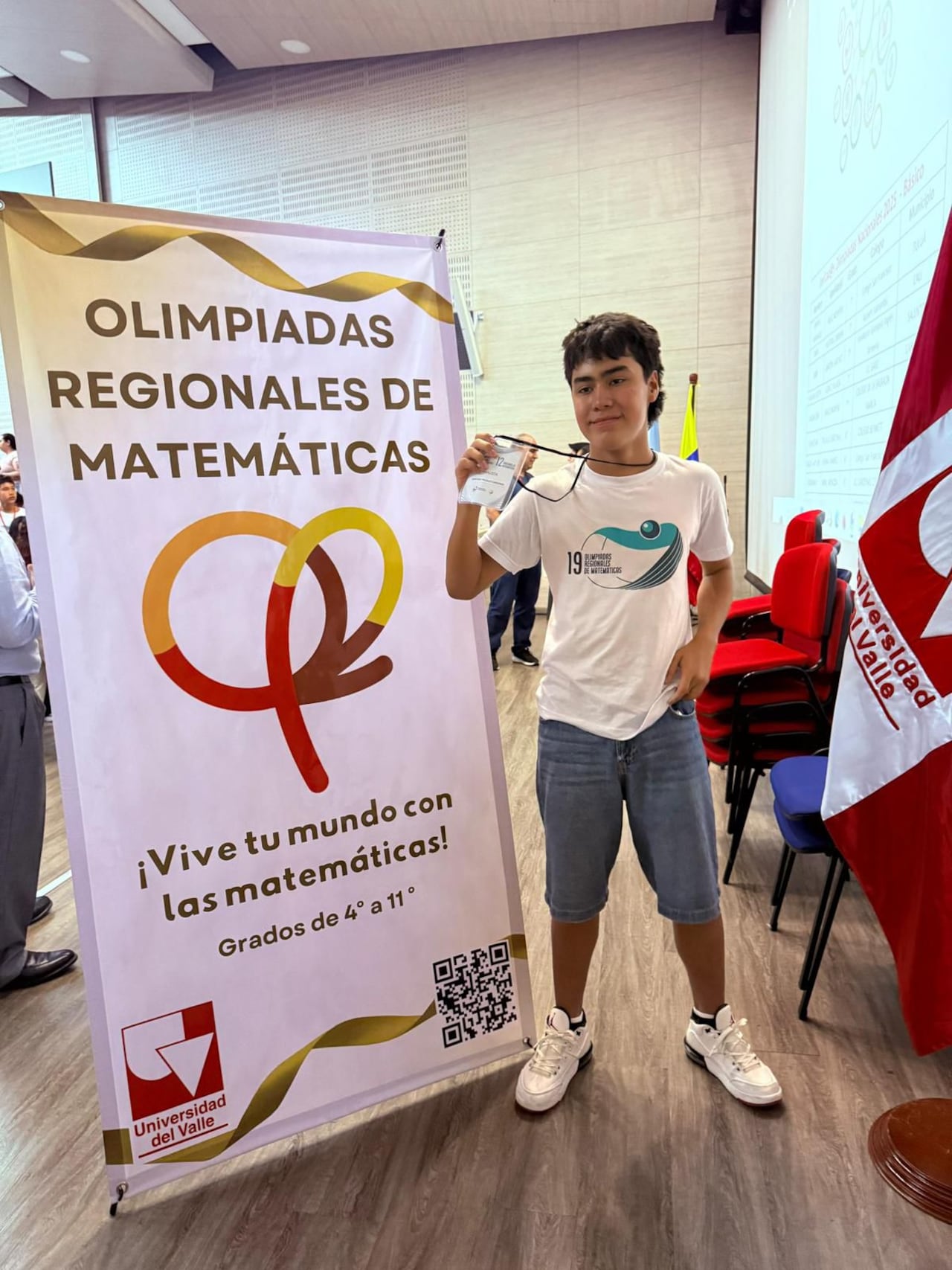 Sebastián Trujillo, el joven caleño de 14 años que representará a Colombia en olimpiadas de matemáticas en Singapur.
