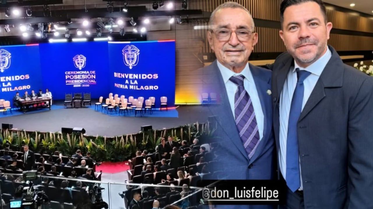 Don Luis Felipe Yagüe, el vendedor de panela, en la ceremonia de posesión de Abelardo de la Espriella.
