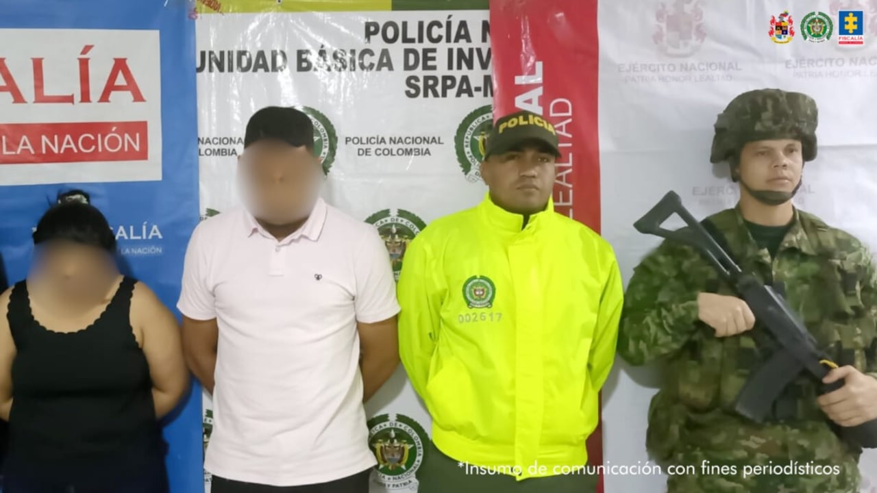 Los capturados usaban información de una entidad bancaria, para cometer los delitos. Foto: Fiscalía