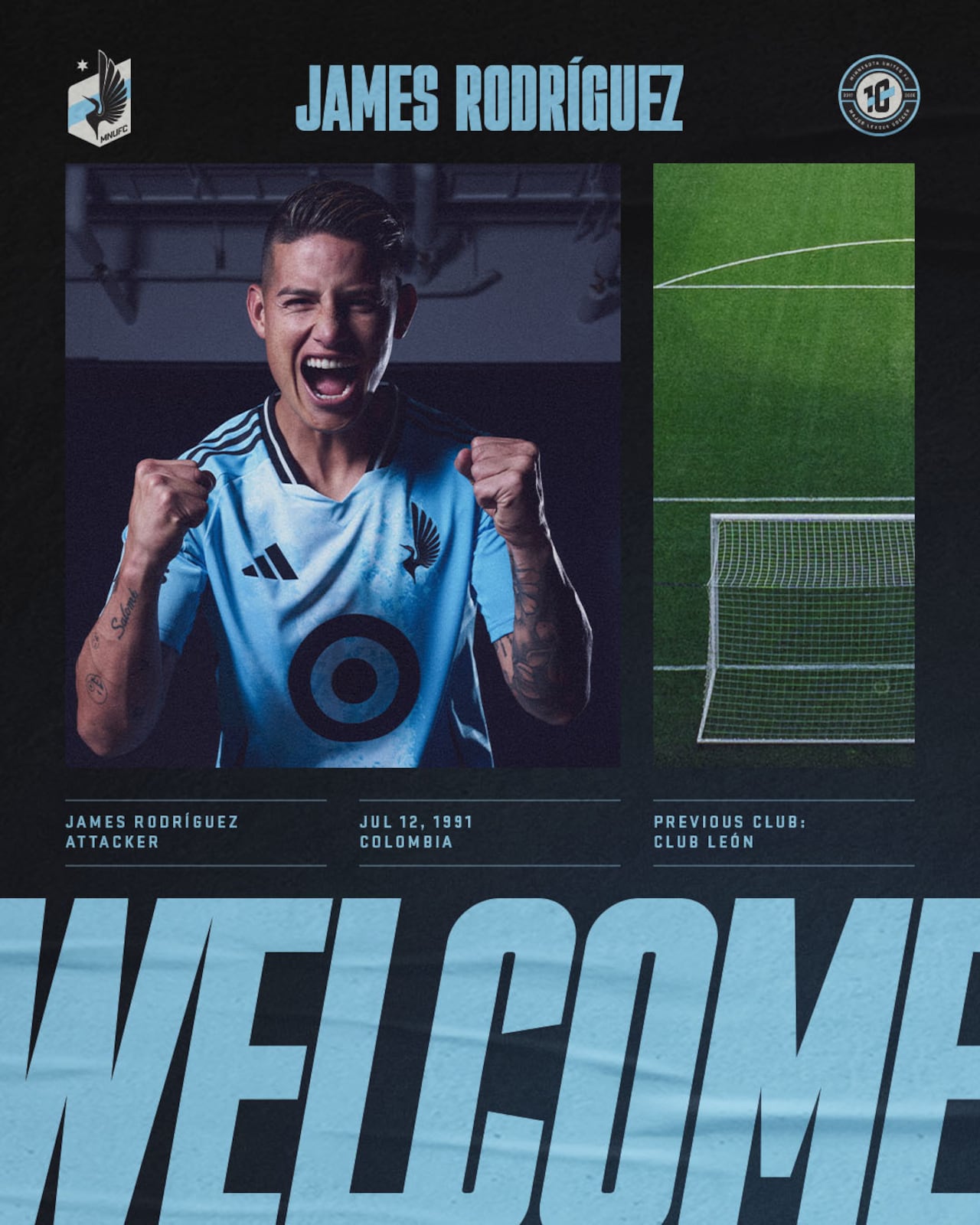 Minnesota United hace oficial el fichaje de James Rodríguez.