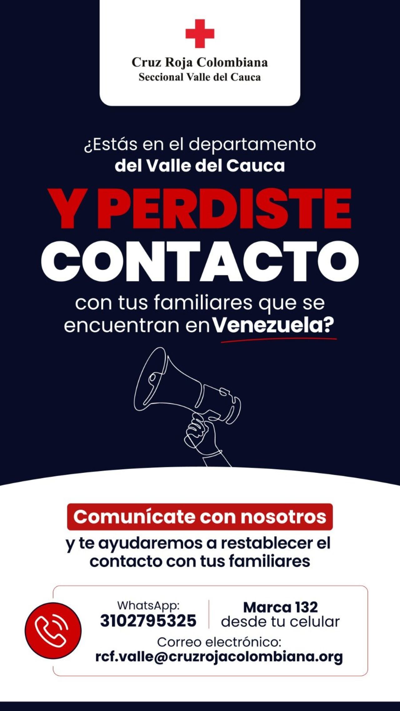 Cruz Roja habilita canales de comunicación.