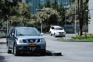 Bogotá. Julio 29 de 2023. Llegada de Nicolás Petro y Day Vásquez a la Fiscalía. (Colprensa - Camila Diaz)