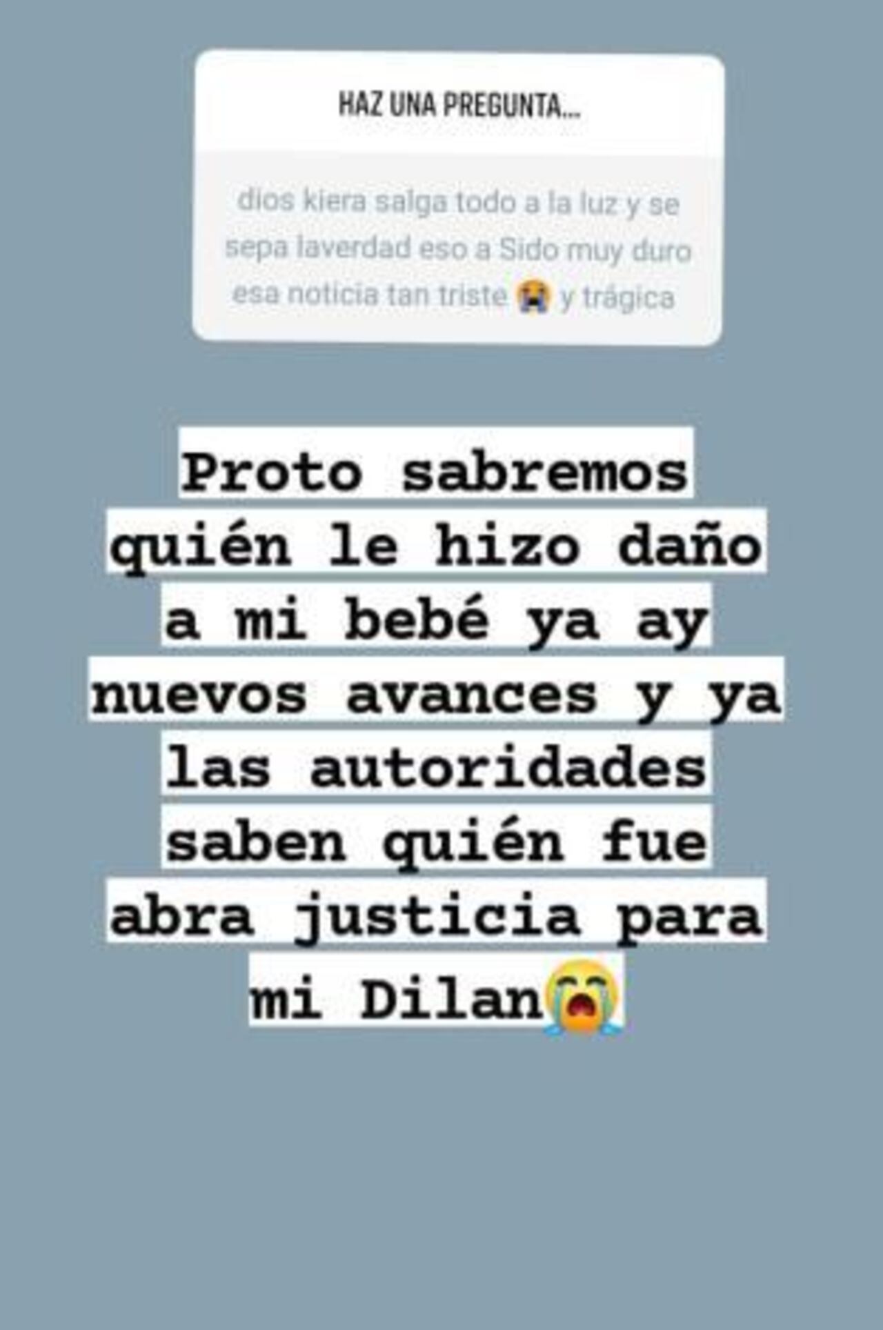 La tía de Dilan Santiago se refirió al caso en redes sociales.