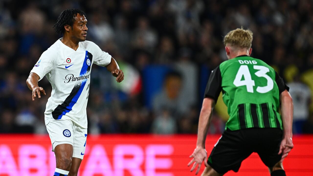 Juan Guillermo Cuadrado en su regreso a la competencia con el Inter de Milán de Italia.