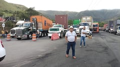 Bloqueos en loboguerrero vía a Buenaventura. Foto de referencia.