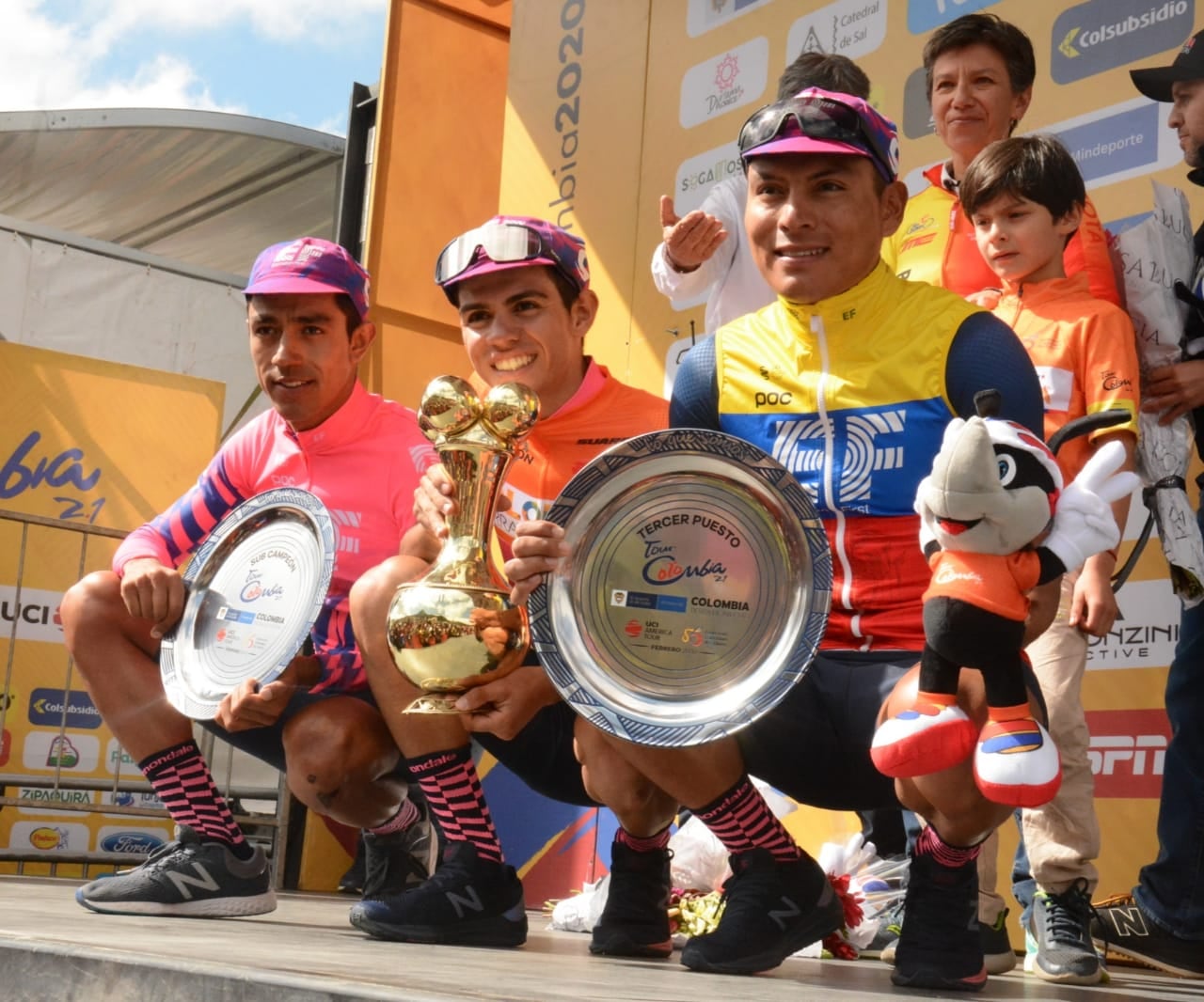 El podio del Tour Colombia 2020.