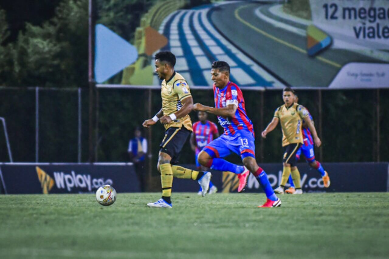 Wilson Morelo anotó el empate de Águilas contra Huila (la imagen corresponde a un partido contra Unión Magdalena por la fecha 11)