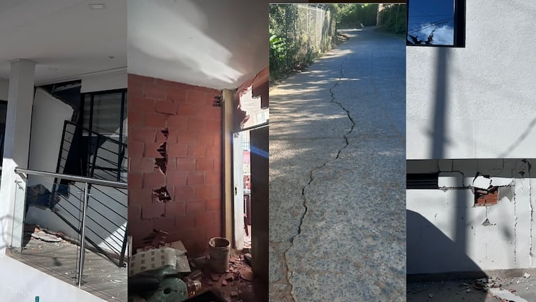 Así quedaron las casas en Dapa tras el fuerte sismo de magnitud 7,4
