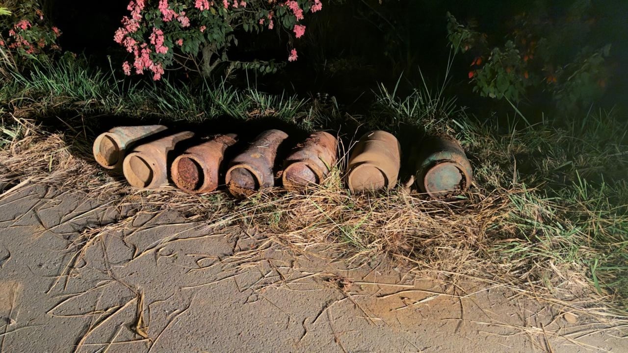 Cilindros incautados en el Cauca