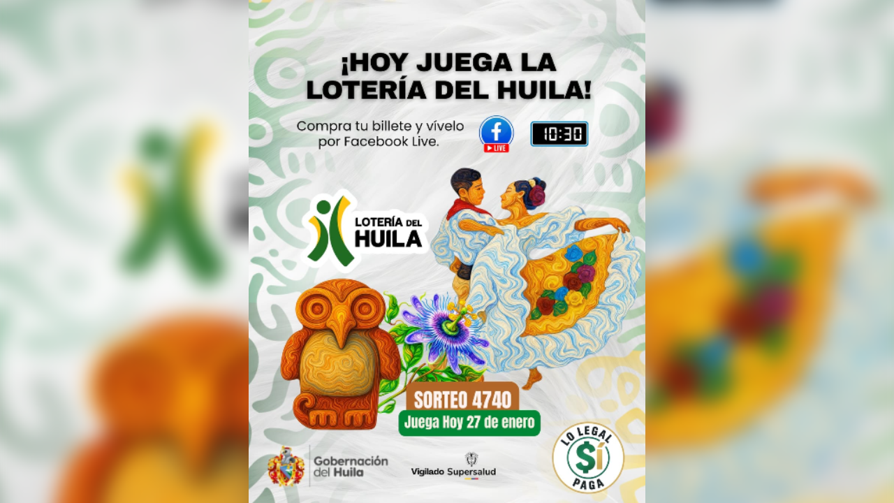 Sorteo 4740 Lotería del Huila
