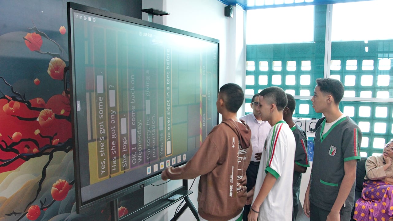 Esta es la sala de bilingüismo de la I.E. José María Vivas Balcázar.