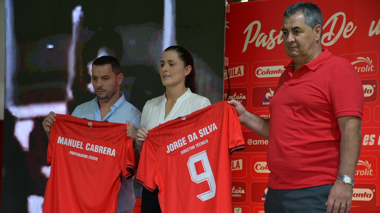 Presentación del nuevo técnico del América de Cali.
Jorge el "Polilla" Da Silva.