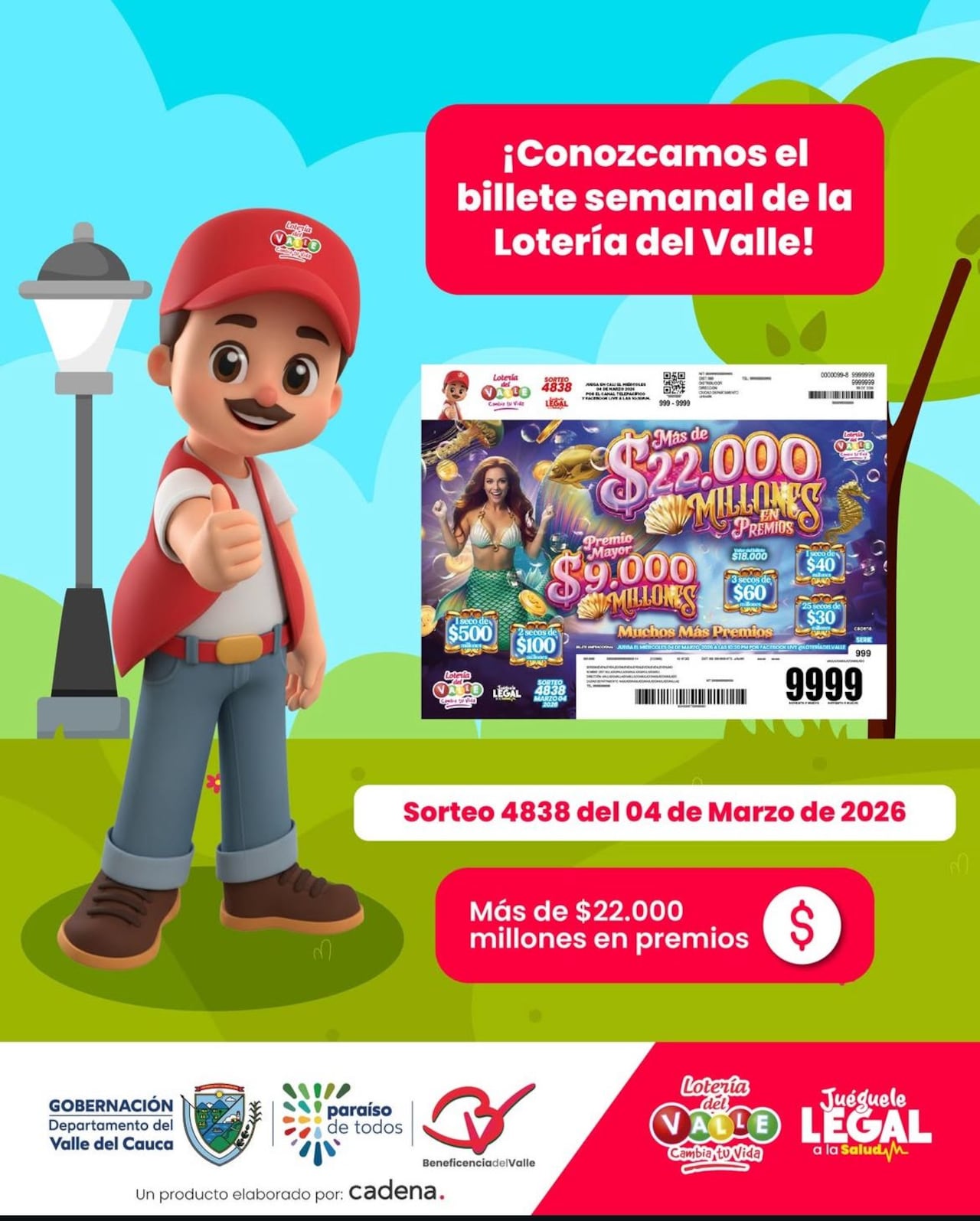 Este fue el ganador del sorteo del 4 de marzo de la Lotería del Valle - Redes sociales.
