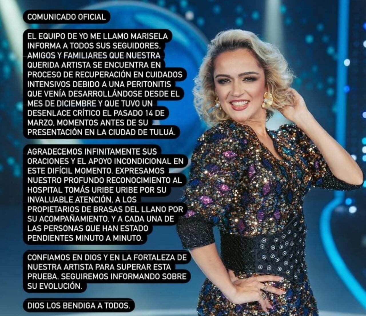 Patricia Henao, reconocida por su impecable interpretación de Marisela en la edición 2025 de Yo me llamo, tuvo que abandonar de manera inesperada la competencia luego de enfrentar un delicado problema de salud. @yomellamomarisela2025 - Patricia Henao - Yo me llamo