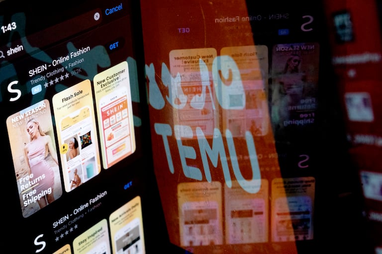Shein y Temu tratan de buscar una política fiscal más flexible, pero no se ve ambiente en el Gobierno Trump para alcanzarlo. (Photo by Stefani Reynolds / AFP)