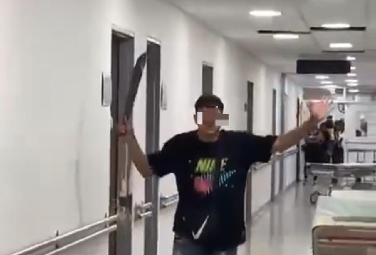 El joven se enfrentó al personal de seguridad del HUV y algunos miembros de la Policía Metropolitana de Cali.