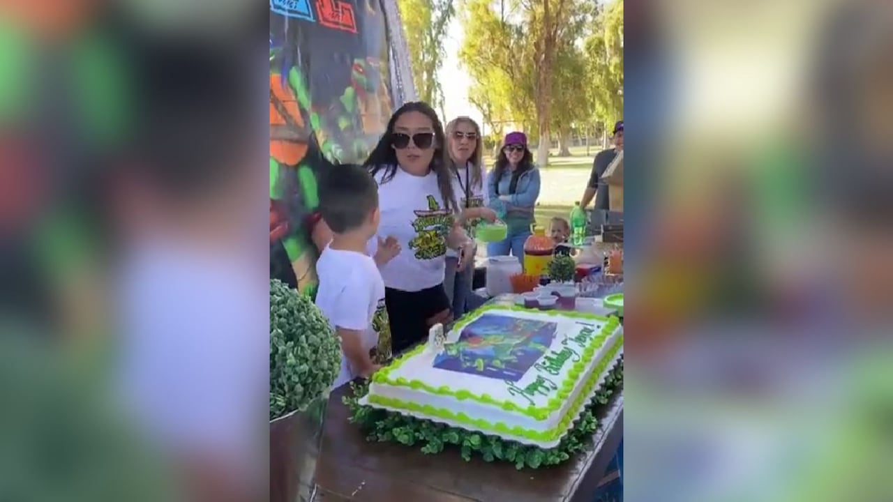 El niño vivió un amargo cumpleaños.