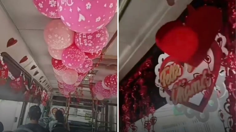 La decoración del bus sacó cientos de sonrisas a las mamás que se subieron en él.