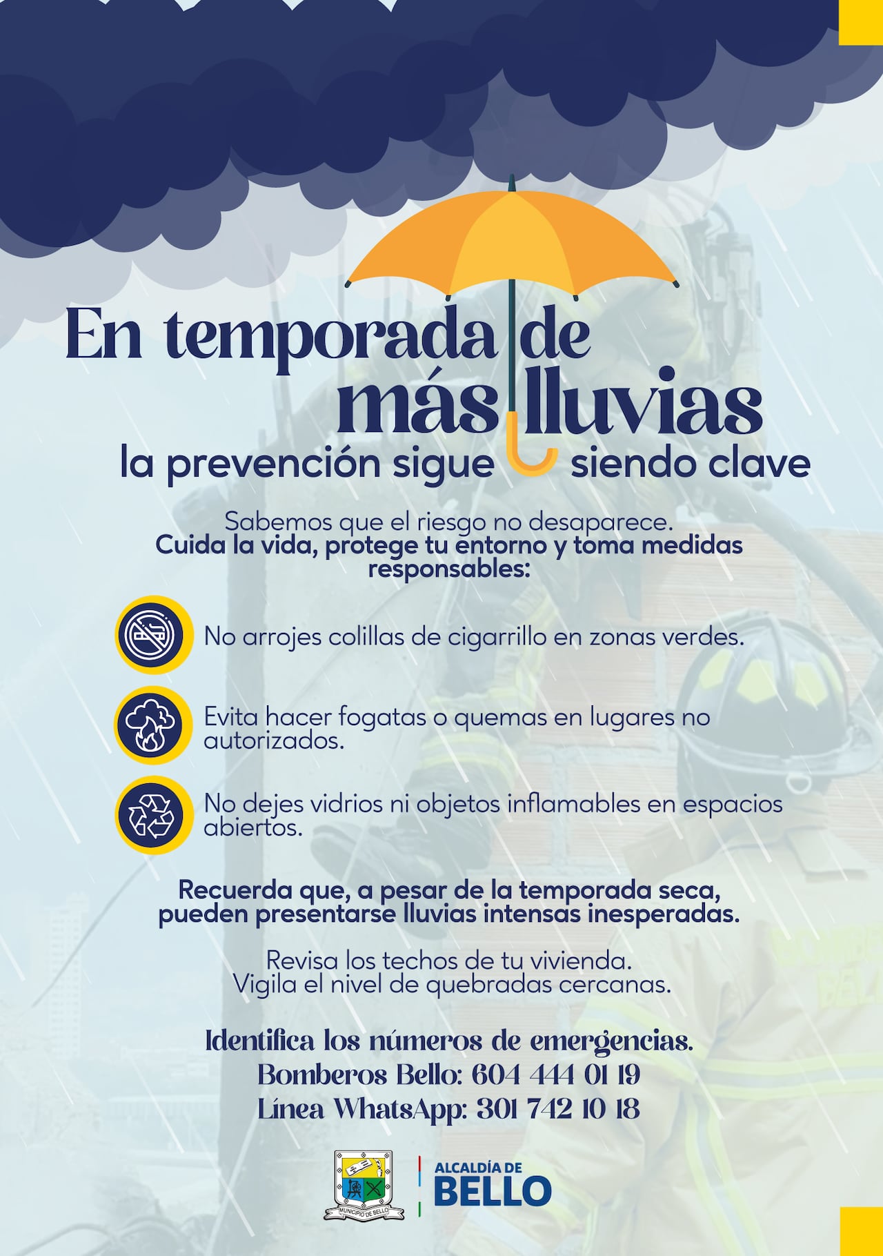 Recomendaciones en esta temporada de lluvia.