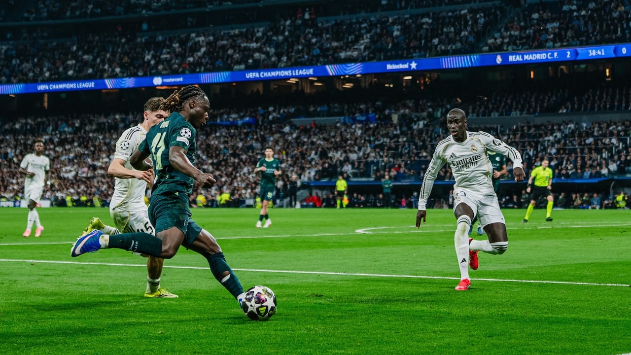 Imagen del partido entre Real Madrid y Manchester City por la ida de los octavos de final de la Champions League.