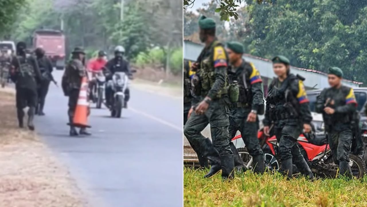 Disidencias patrullan la vía Caloto - Corinto, Cauca, y nadie se lo impide.