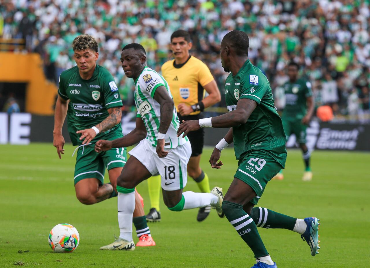 Bogotá. Febrero 02 de 2025. La Equidad enfrenta a Atletico Nacional por encuentro válido de la Liga BetPlay I 2025 de la fecha 2, en el Estadio Nemesio Camacho El Campín. (Colprensa - Catalina Olaya).