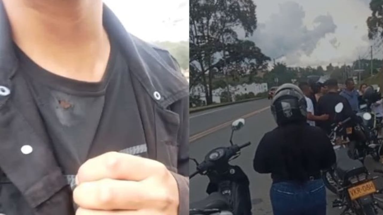 Ciudadanos auxiliaron al motociclista tras el ataque armado ocurrido en el sector de La Rioja, sobre la Variante norte de la ciudad Popayán, Cauca.