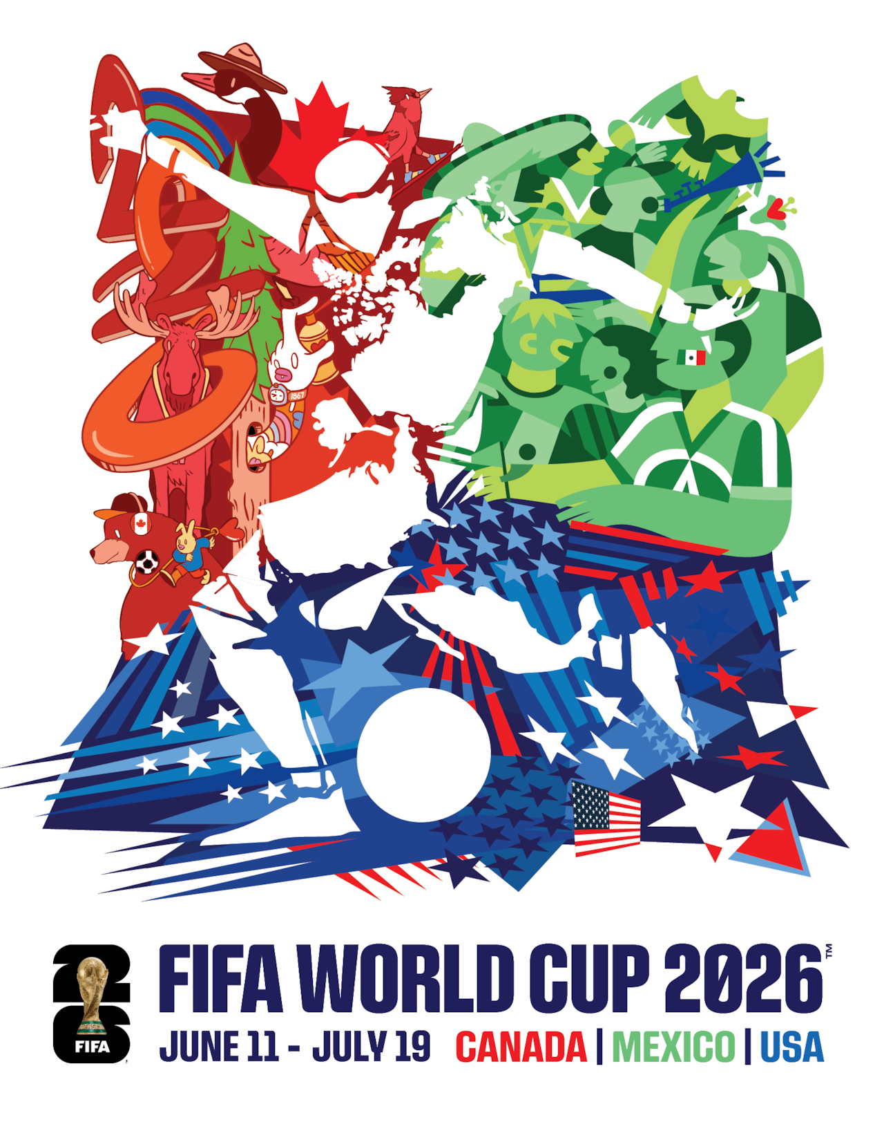 Poster oficial de la FIFA para la Copa del Mundo 2026.
